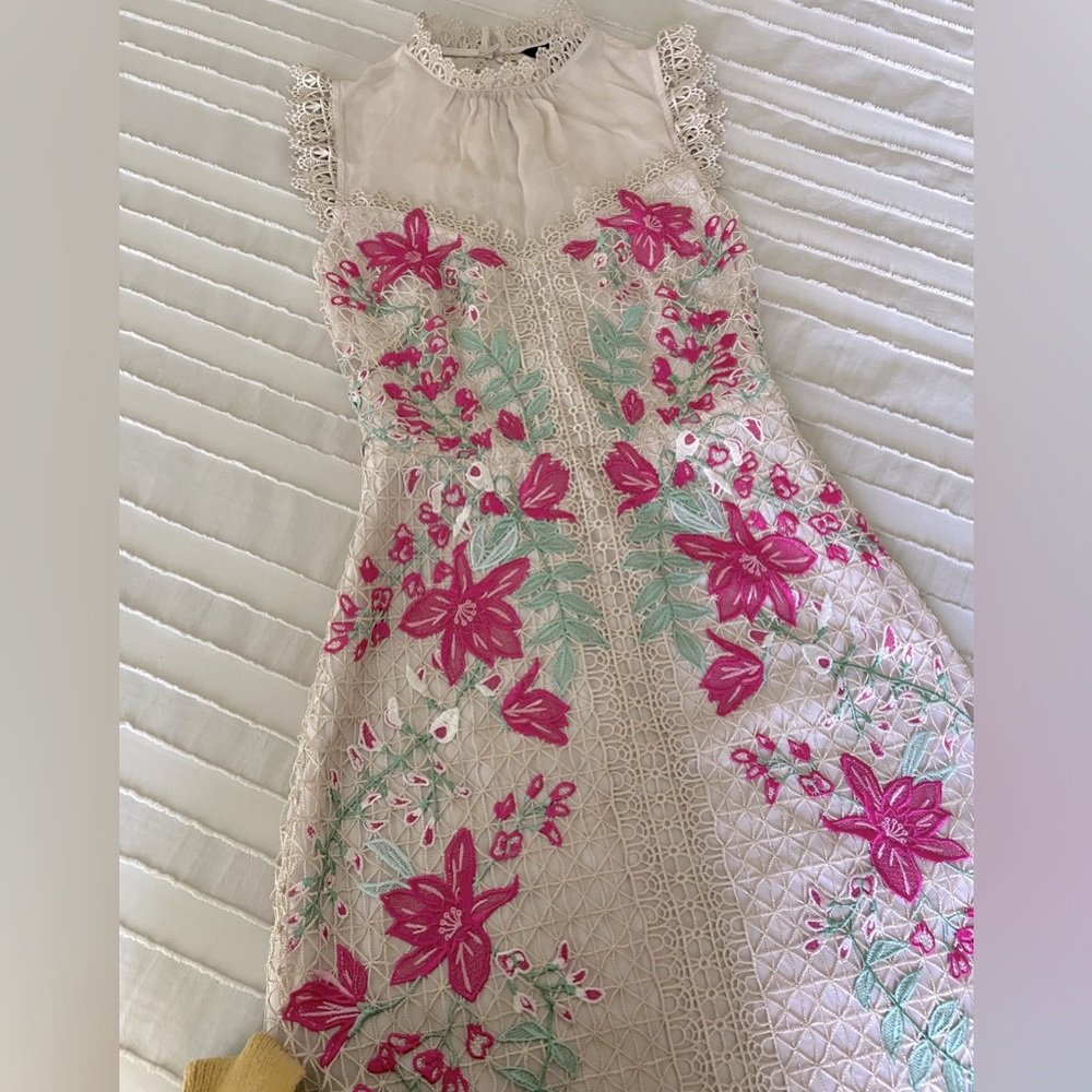 Karen Millen Lace floral embroidered mini dress